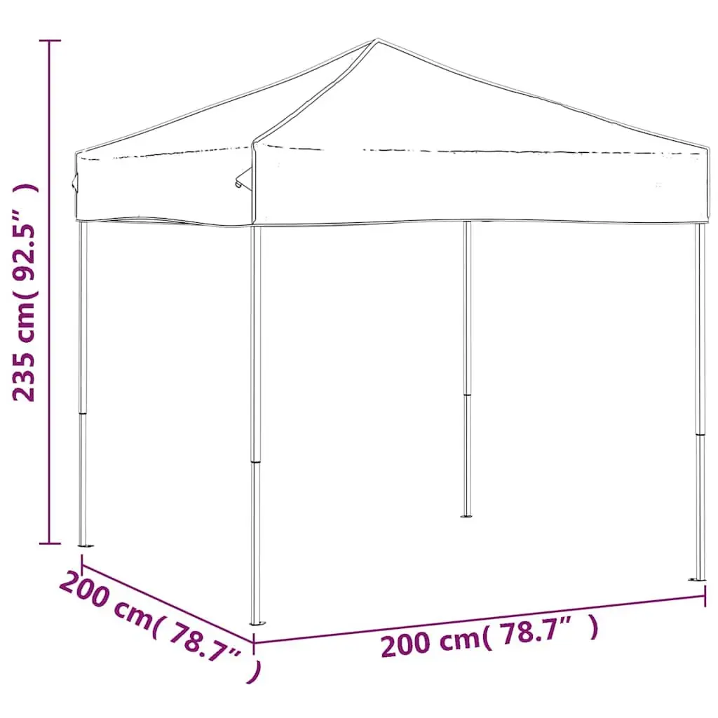 Anthracite Folding Party Tent 2x2m Outdoor Canopy