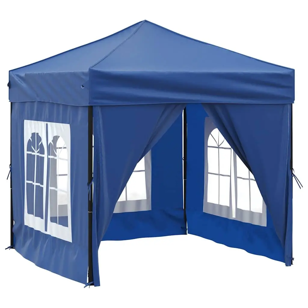Folding Tent 210D Oxford Fabric 2x2m Blue Outdoor Canopy Gazebo
