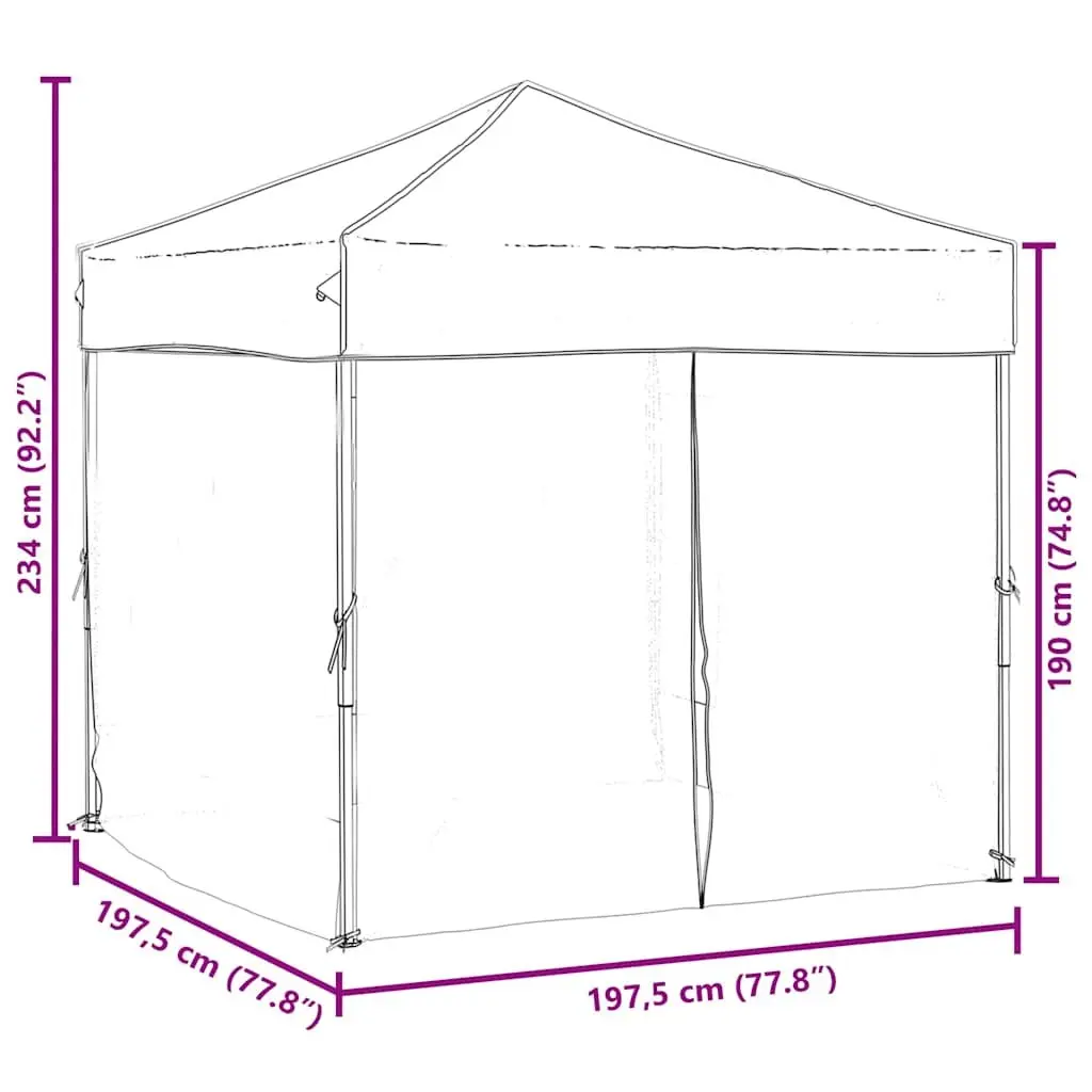 Folding Tent 210D Oxford Fabric 2x2m Blue Outdoor Canopy Gazebo