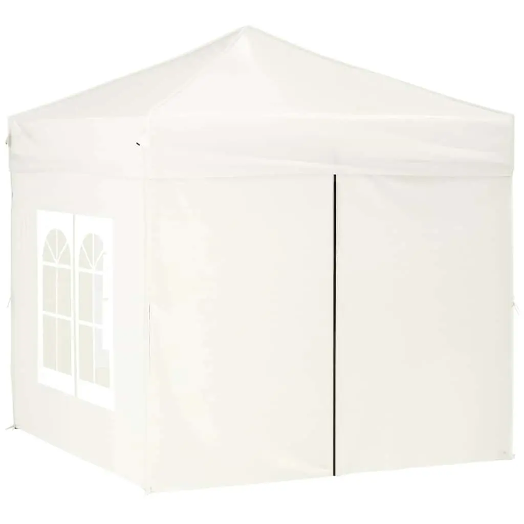Cream Folding Party Tent 2x2 m with Sidewalls
