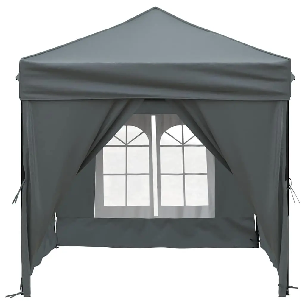 2x2m Anthracite Folding Party Tent with Sidewalls