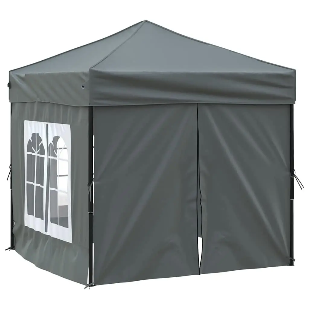2x2m Anthracite Folding Party Tent with Sidewalls