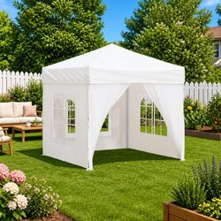 Durable Folding Party Tent Sidewalls Gazebo 2x2m White