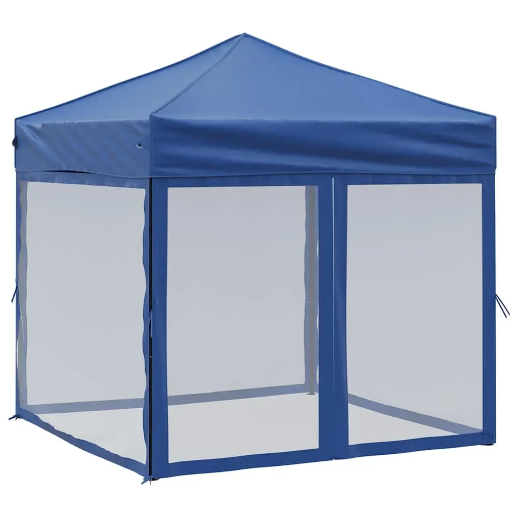 Folding Party Tent 210D Oxford Fabric 2x2m Blue Outdoor Canopy Gazebo