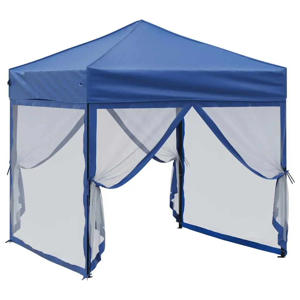 Folding Party Tent 210D Oxford Fabric 2x2m Blue Outdoor Canopy Gazebo