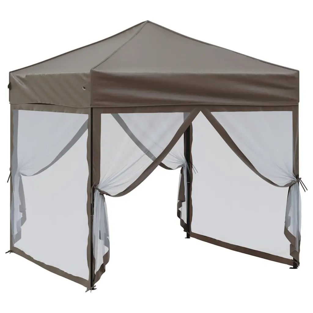 Folding Party Tent 210D Oxford Fabric 2x2m Taupe