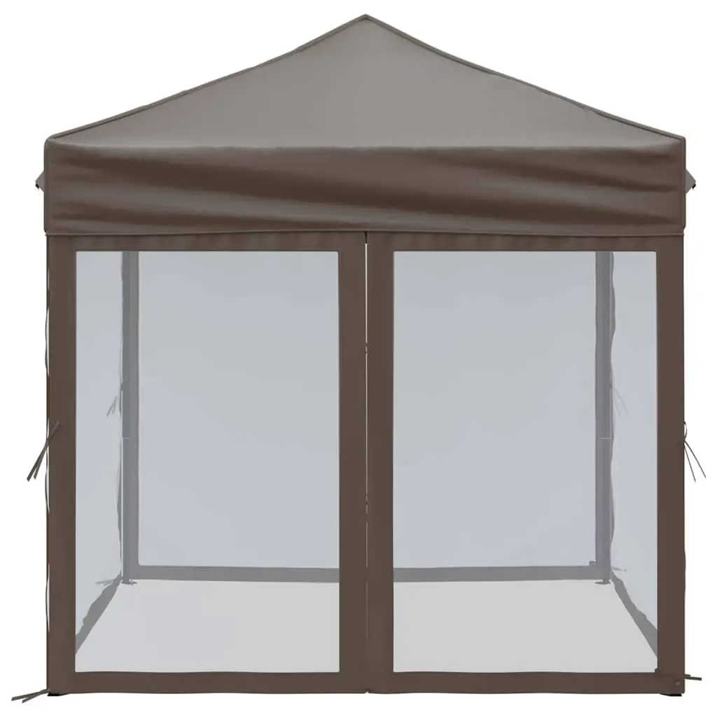 Folding Party Tent 210D Oxford Fabric 2x2m Taupe