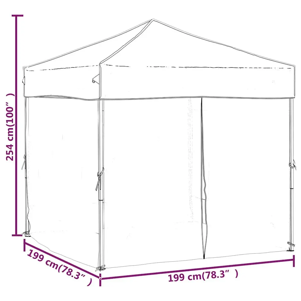 Folding Party Tent 210D Oxford Fabric 2x2m Taupe