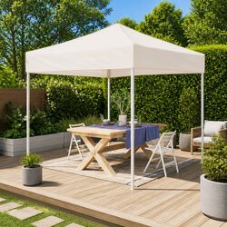 Durable Folding Party Tent Cream 3x3m Outdoor Gazebo