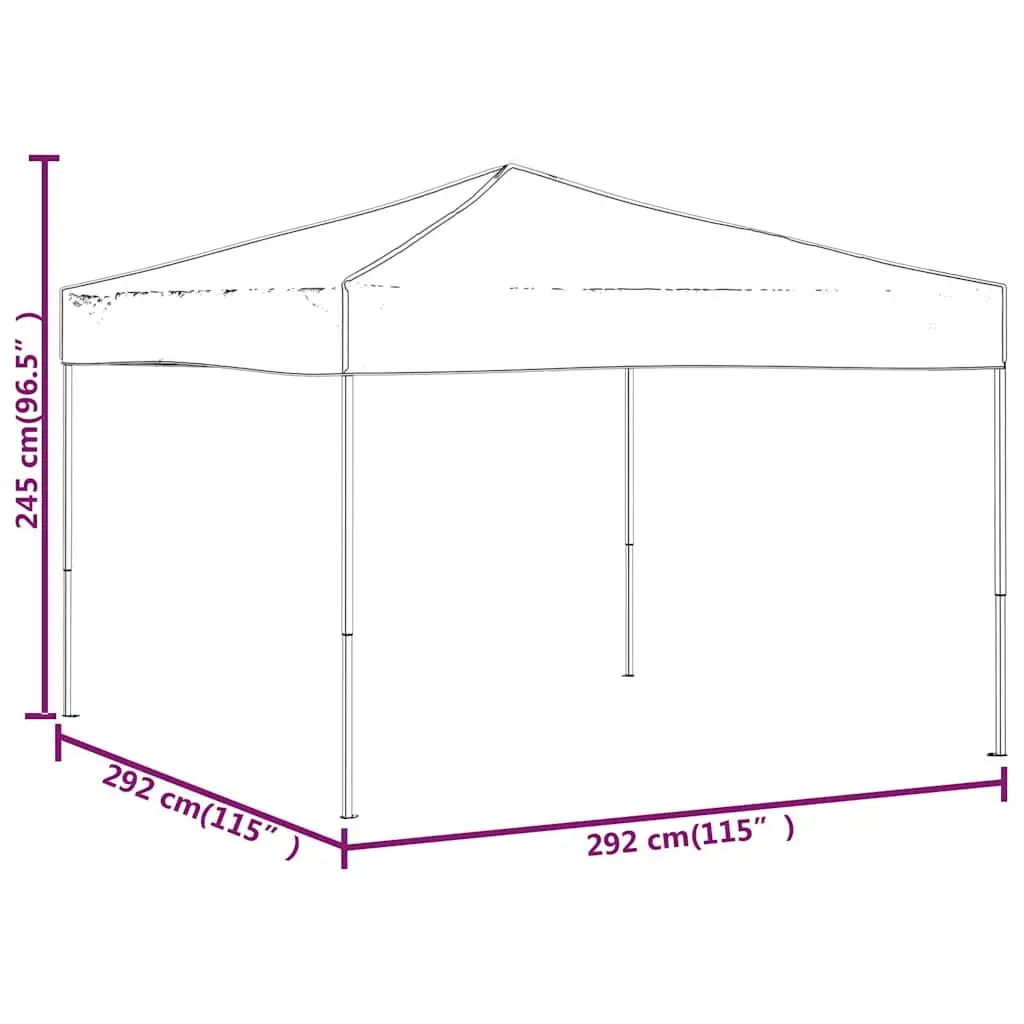 Anthracite 3x3m Folding Party Tent for Events