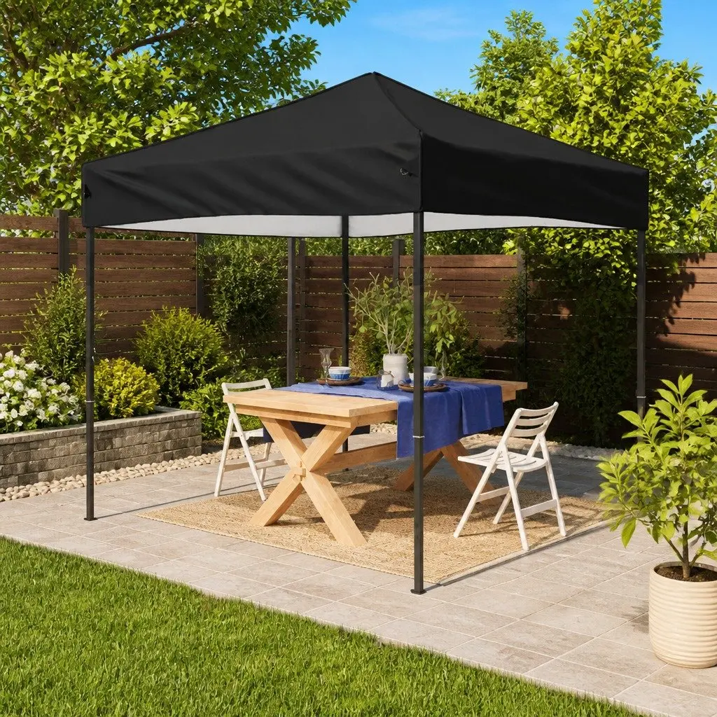 Black Folding Party Tent Outdoor Canopy 3x3m