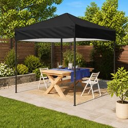 Durable Black Folding Party Tent Outdoor Canopy 3x3m