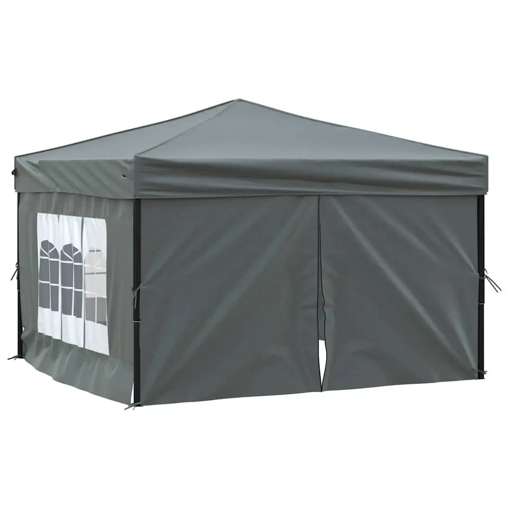 Folding Party Tent 210D Oxford Fabric 3x3m Anthracite Outdoor Canopy Gazebo