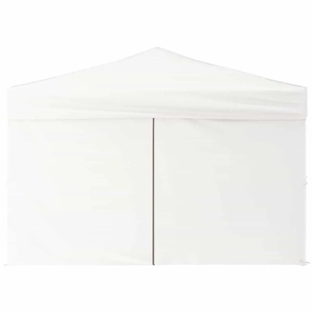 Folding Party Tent 210D Oxford Fabric 3x3m White with Sidewalls