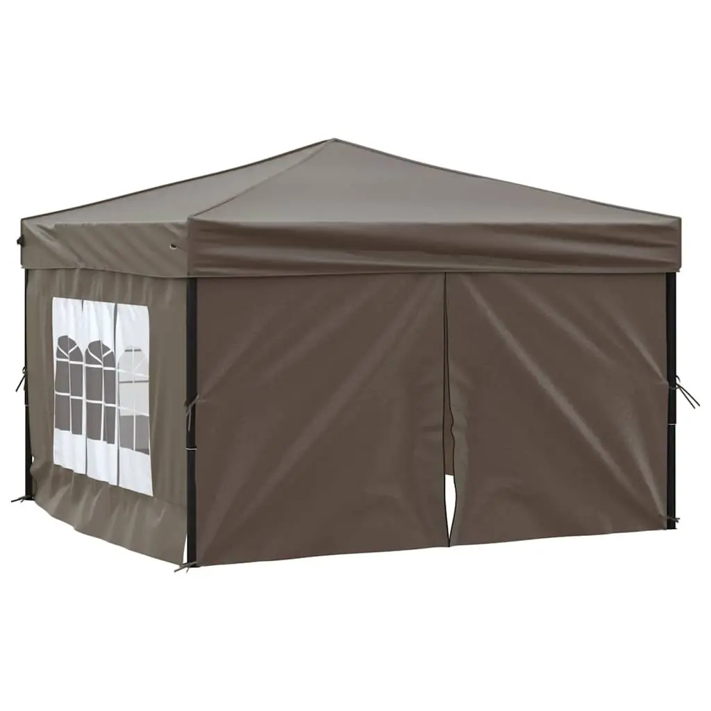 Folding Party Tent 210D Oxford Fabric 3x3m Taupe