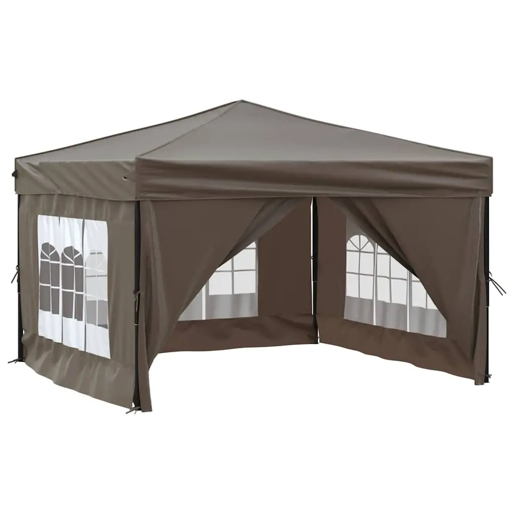 Folding Party Tent 210D Oxford Fabric 3x3m Taupe