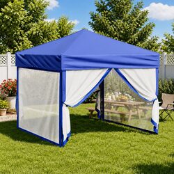 Sturdy Blue 3x3 m Folding Party Tent with Sidewalls
