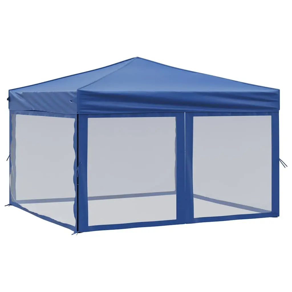 Folding Party Tent 210D Oxford Fabric 3x3 m Blue Outdoor Canopy Gazebo