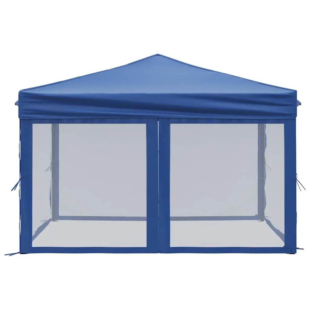 Folding Party Tent 210D Oxford Fabric 3x3 m Blue Outdoor Canopy Gazebo