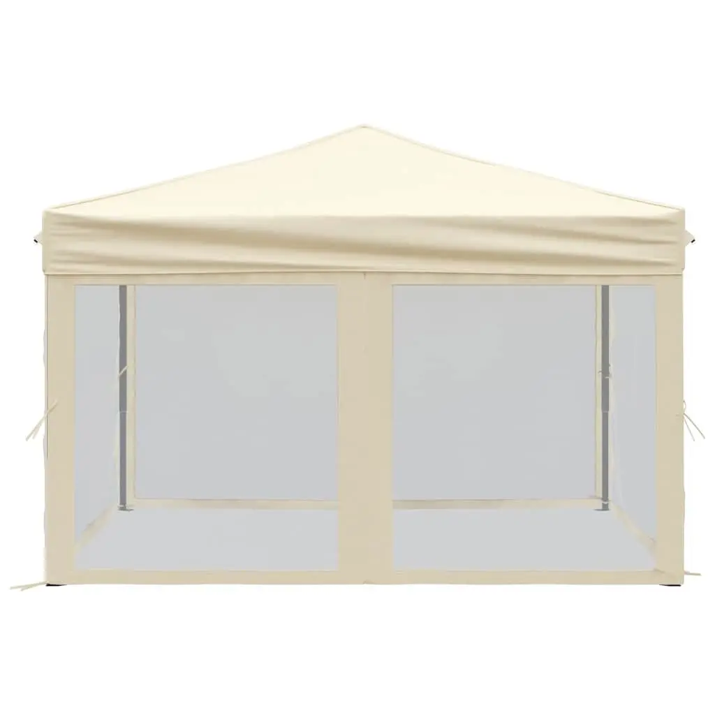 Folding Party Tent 210D Oxford Fabric 3x3m Cream Outdoor Canopy Gazebo