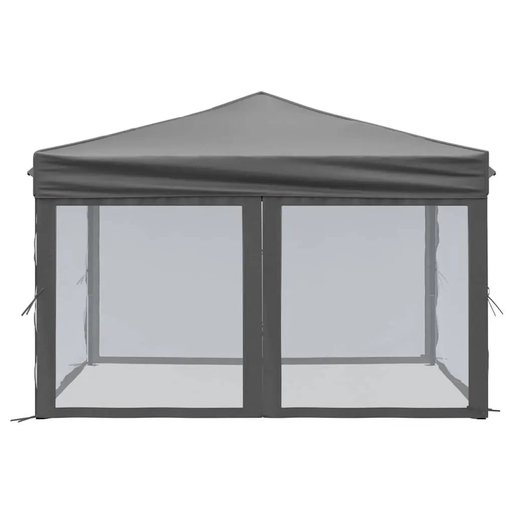 Anthracite Folding Party Tent with Sidewalls 3x3m