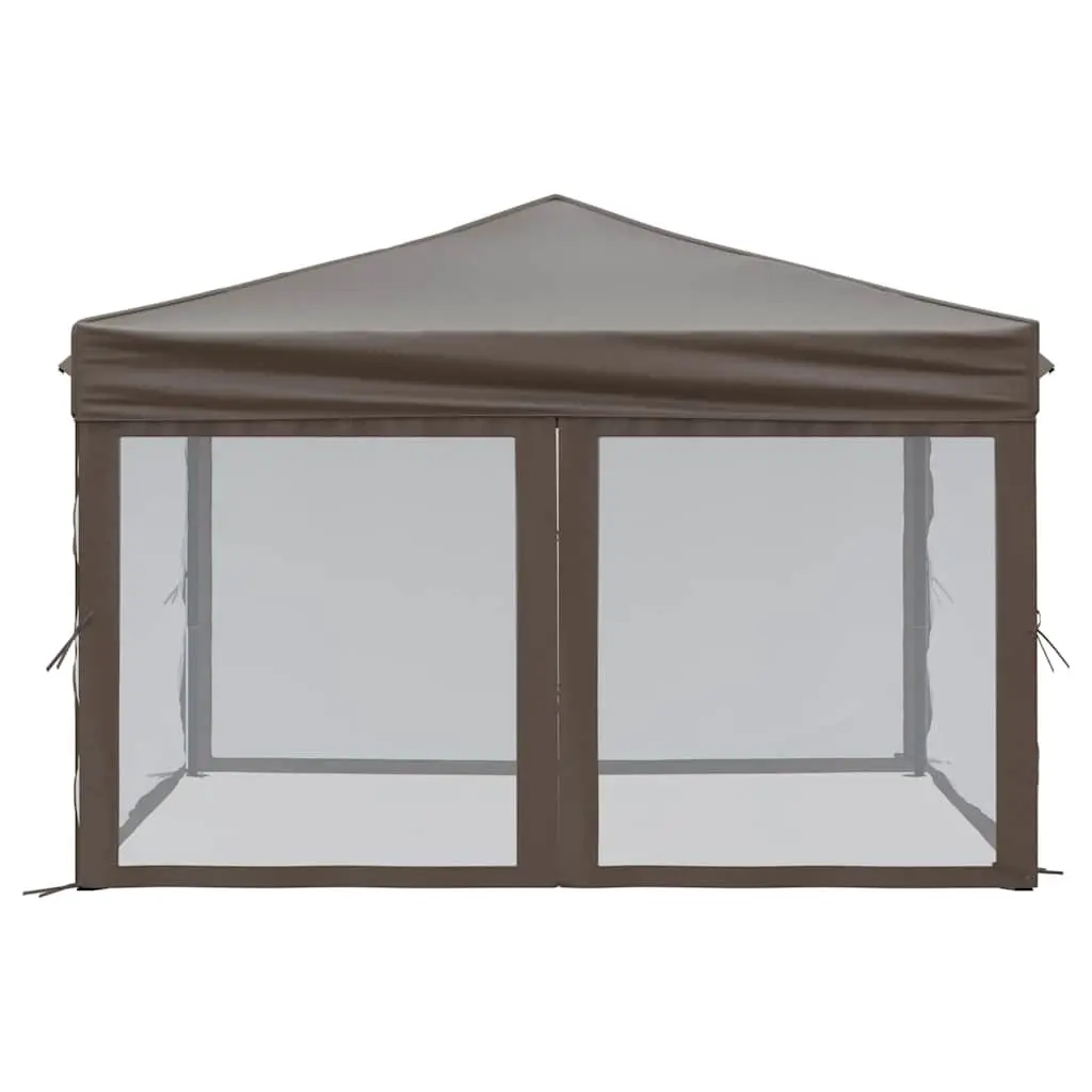 Folding Party Tent 210D Oxford Fabric 3x3m Taupe