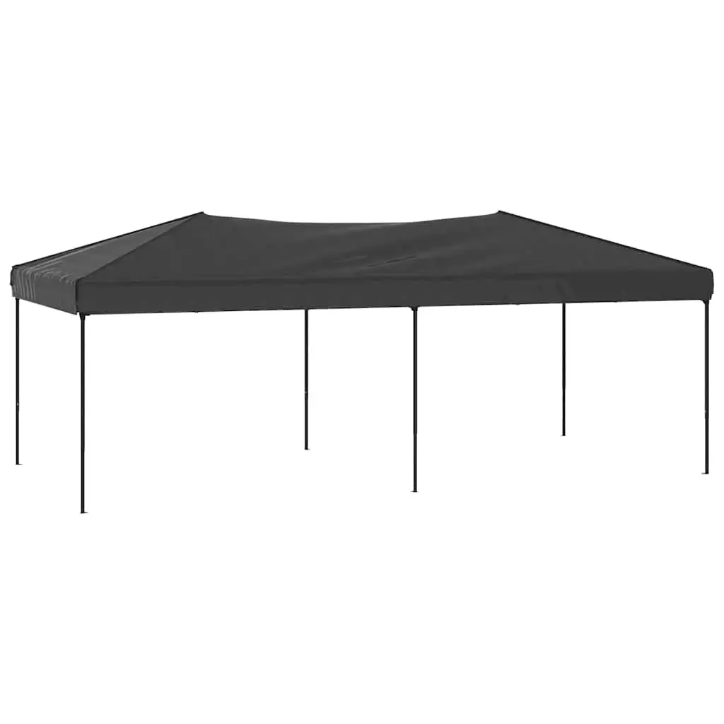 Folding Party Tent 210D Oxford Fabric 3x6m Anthracite Steel Frame Outdoor Gazebo Canopy Marquee Garden Pavilion