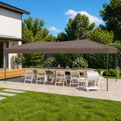 3x6m Folding Party Tent Outdoor Canopy Taupe