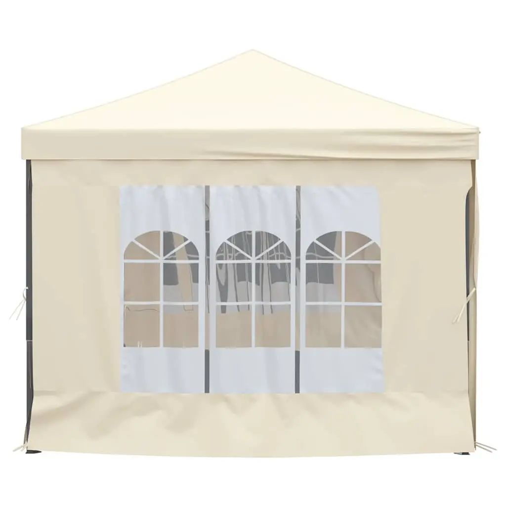 Folding Party Tent 210D Oxford Fabric 3x6m Cream Outdoor Canopy Gazebo with Sidewalls