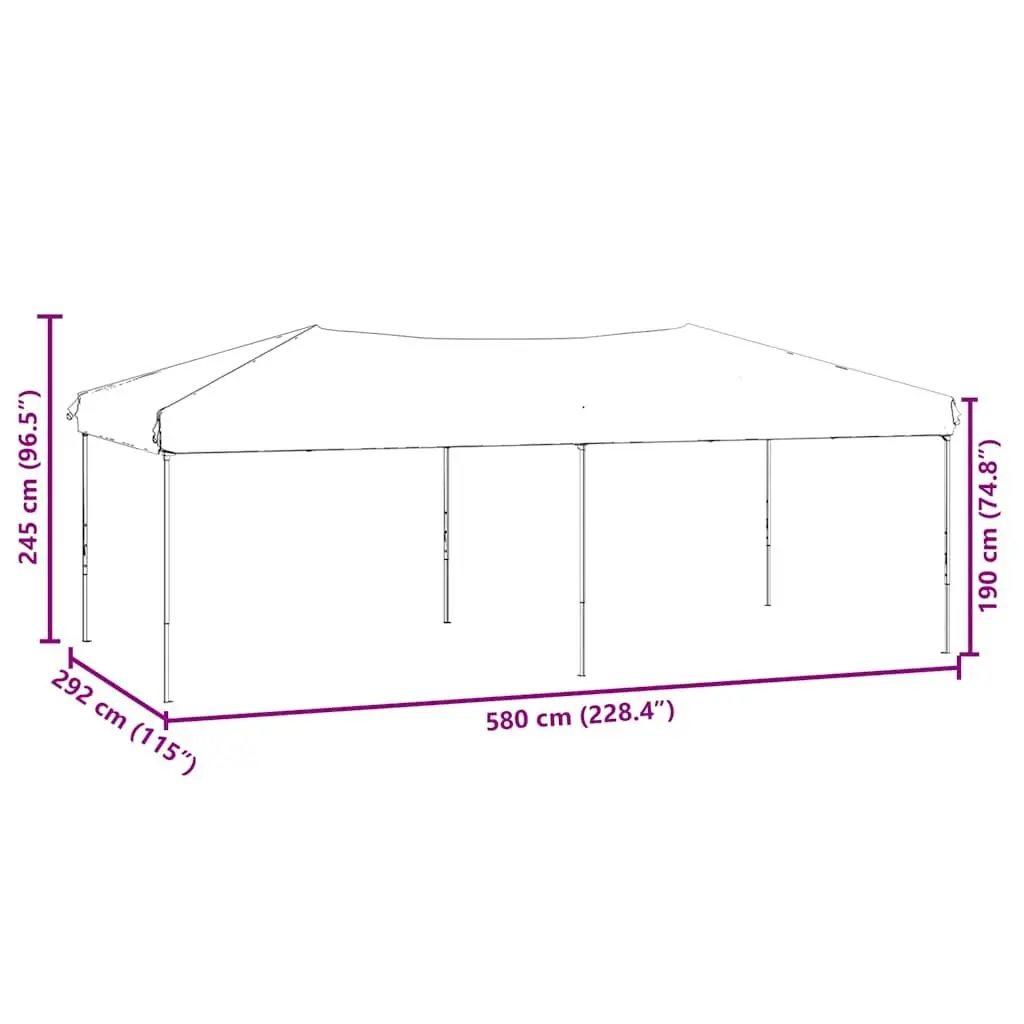 Folding Party Tent 210D Oxford Fabric 3x6 m Anthracite Outdoor Canopy Gazebo