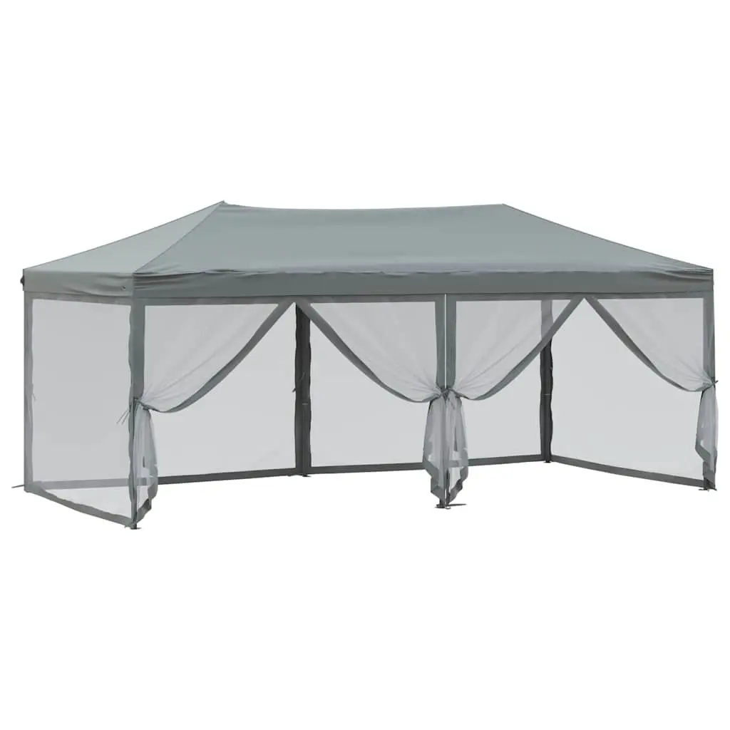 Folding Party Tent Steel 3x6 m Anthracite 210D Oxford Fabric Outdoor Gazebo Canopy