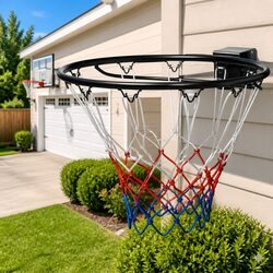 Durable 45cm Steel Basketball Rim for Indoor & Outdoor Use