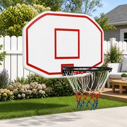 Basketball Backboard White 109x71cm Wall-Mounted Indoor Outdoor Game Practice