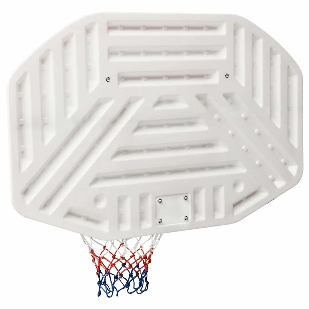 Basketball Backboard Polyethene 109x71cm White Wall-Mounted Indoor Outdoor