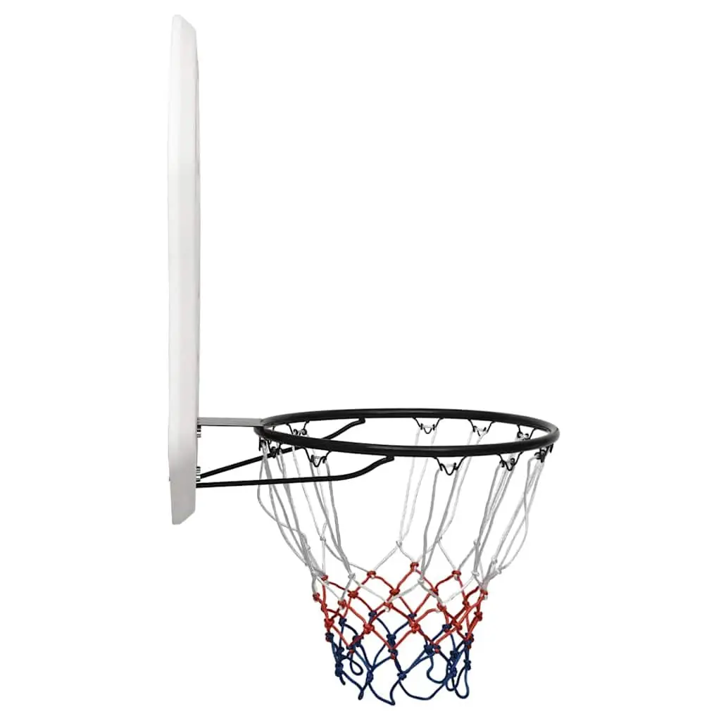 Basketball Backboard Polyethene 109x71cm White Wall-Mounted Indoor Outdoor