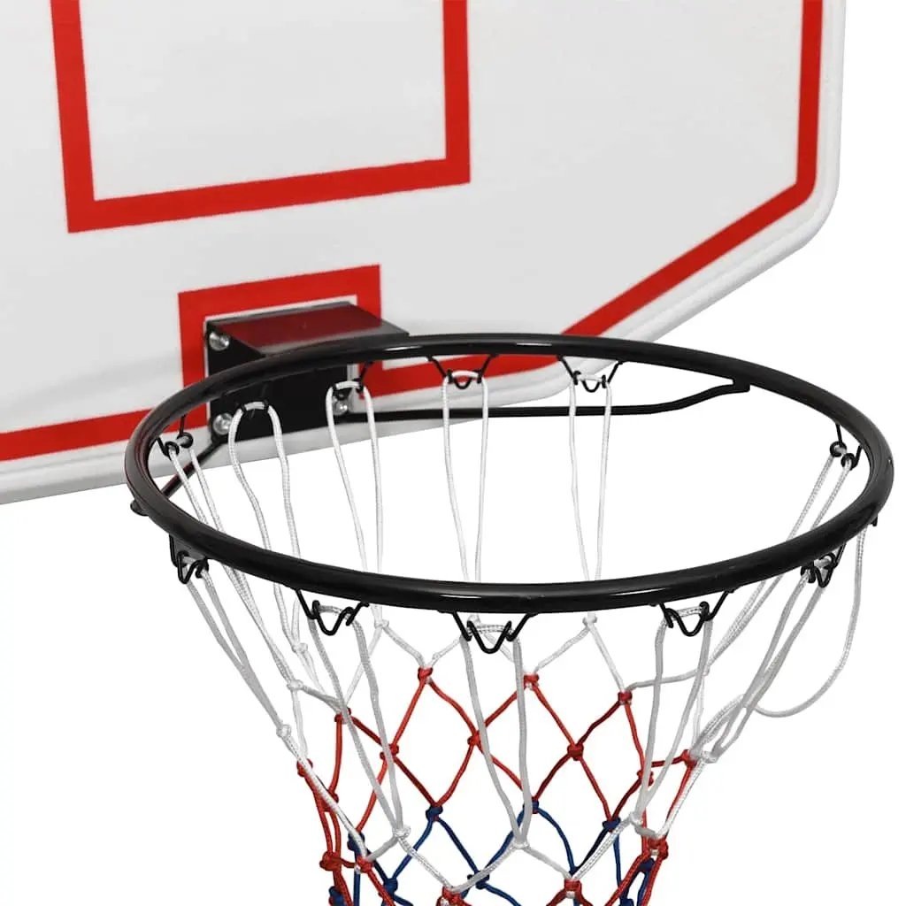 Basketball Backboard Polyethene 109x71cm White Wall-Mounted Indoor Outdoor