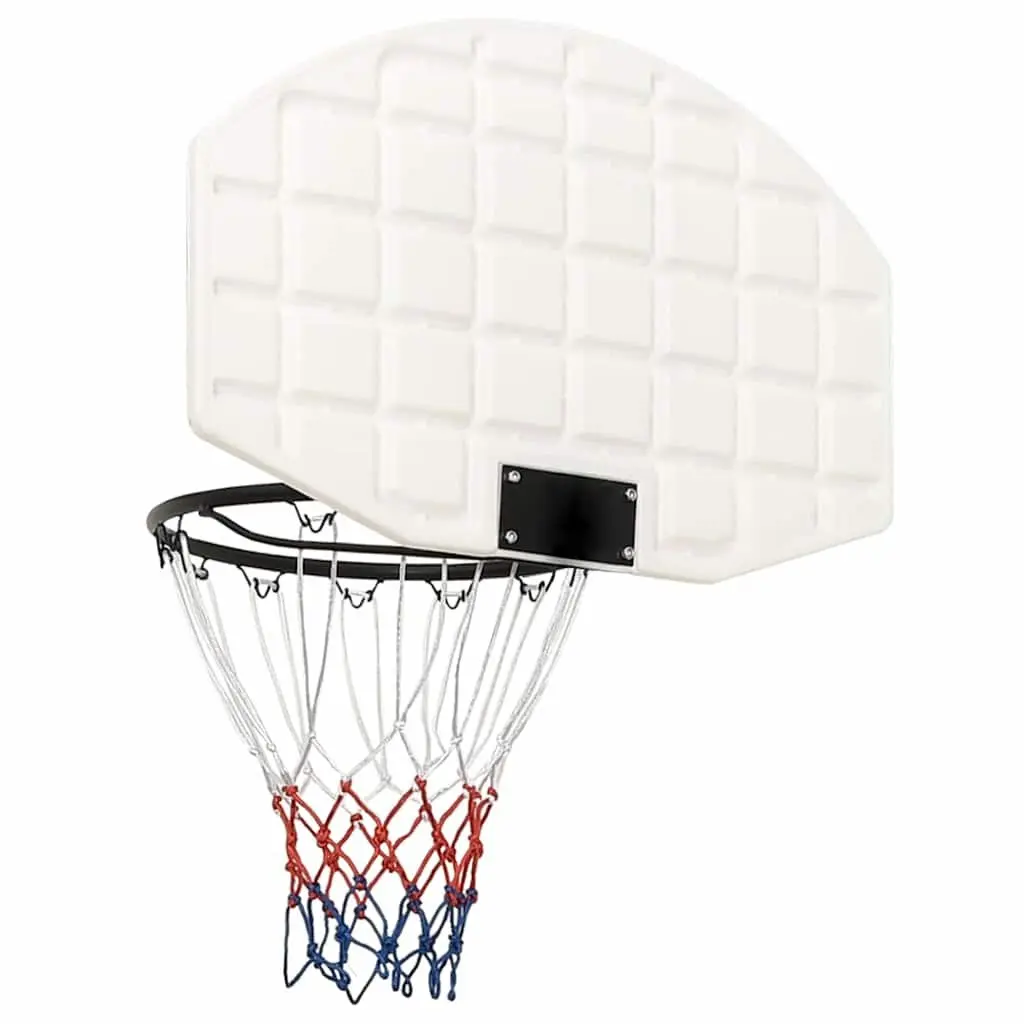 Basketball Backboard Polyethene 71x45cm White Wall-Mounted Indoor Outdoor Hoop