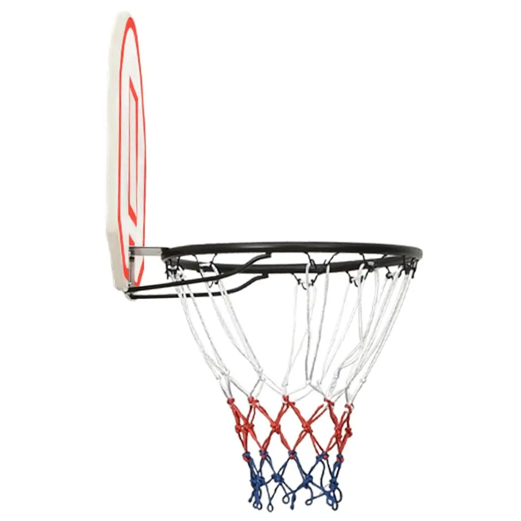 Basketball Backboard Polyethene 71x45cm White Wall-Mounted Indoor Outdoor Hoop