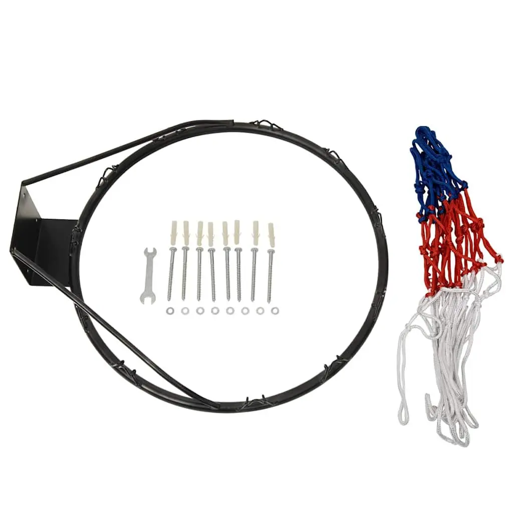 Wall-Mounted Basketball Backboard with Rim