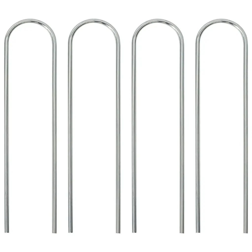 Steel Frame Football Goal with White Net 214x75x152cm
