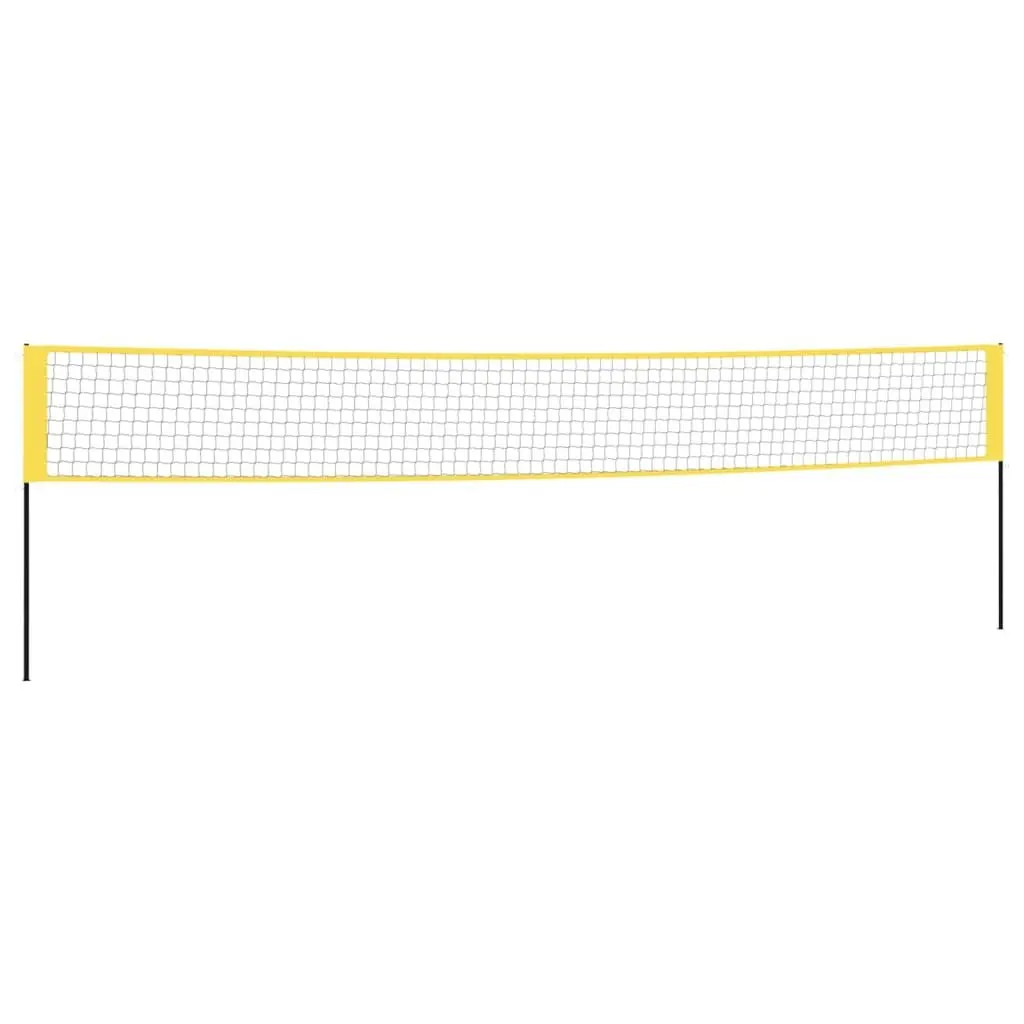 Badminton Net PE Fabric 600x155 cm Yellow Black