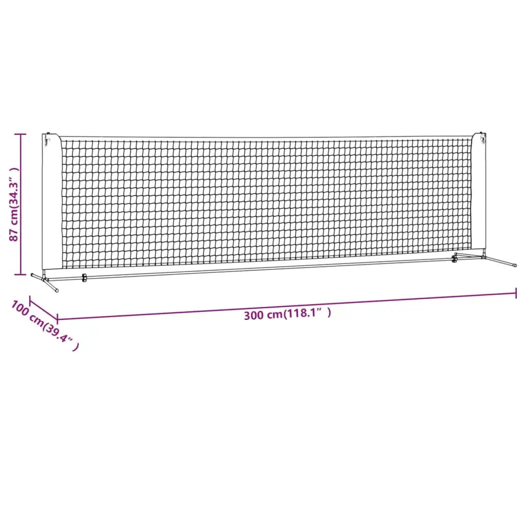 Tennis Net Polyester 300x100x87 cm Garden Backyard Sports Equipment