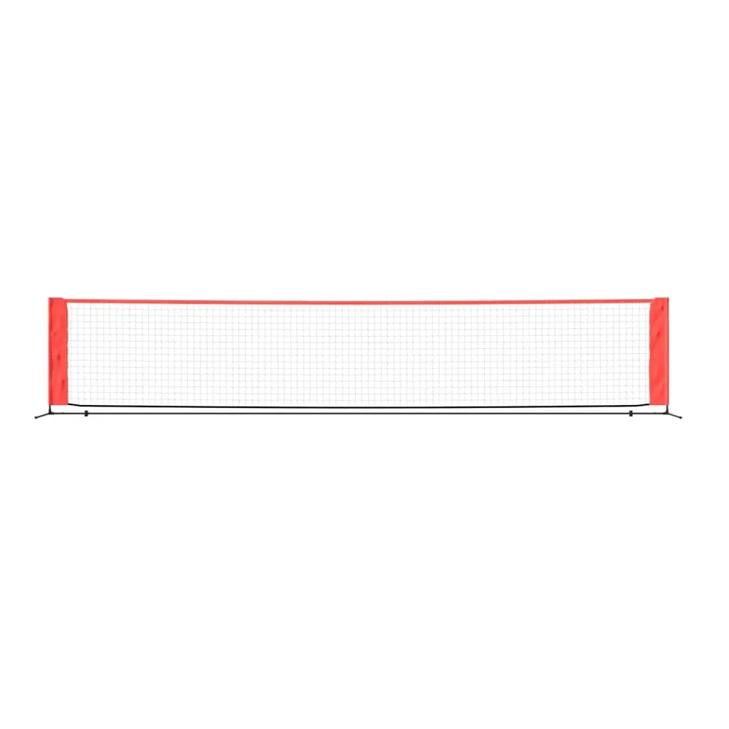 Tennis Net Polyester 500x100x87cm Black Red Outdoor Backyard Garden Practice Training
