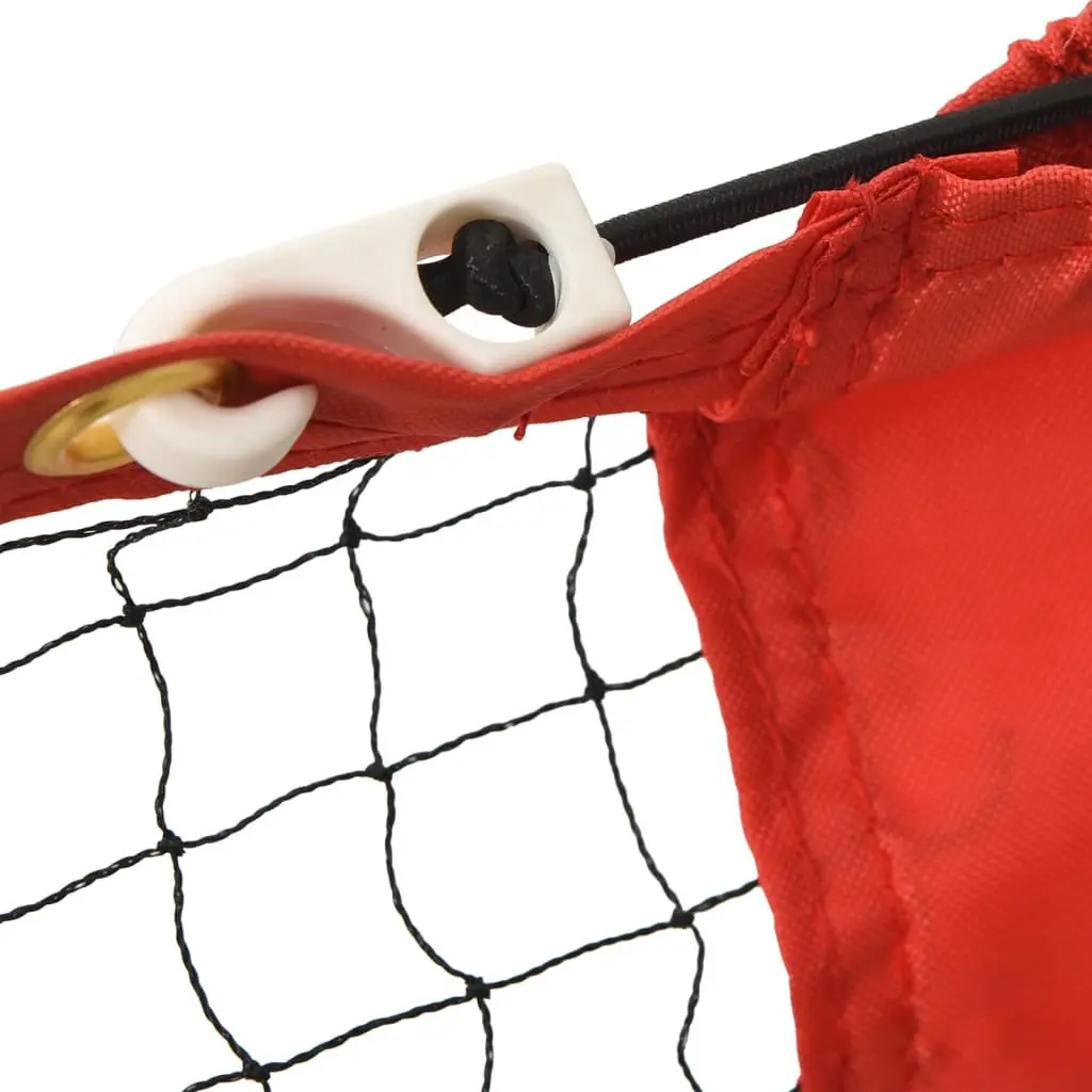 Tennis Net Polyester 500x100x87cm Black Red Outdoor Backyard Garden Practice Training