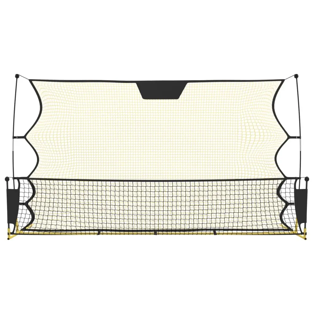 Football Rebounder Net Polyester PE Fabric 183x85x120 cm Black and Yellow