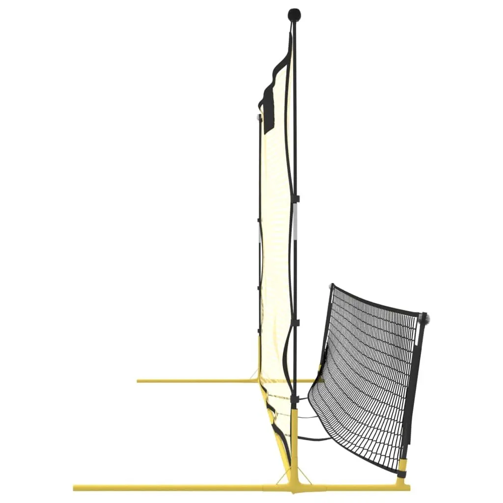 Football Rebounder Net Polyester PE Fabric 183x85x120 cm Black and Yellow