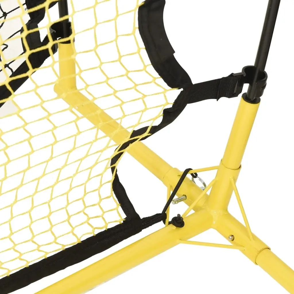 Football Rebounder Net Polyester PE Fabric 183x85x120 cm Black and Yellow