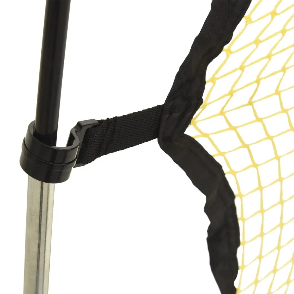 Football Rebounder Net Polyester PE Fabric 183x85x120 cm Black and Yellow