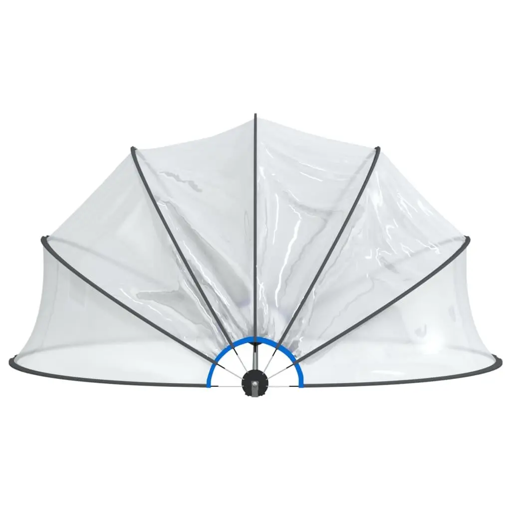 Round Pool Dome 376x188 cm Transparent PVC Cover