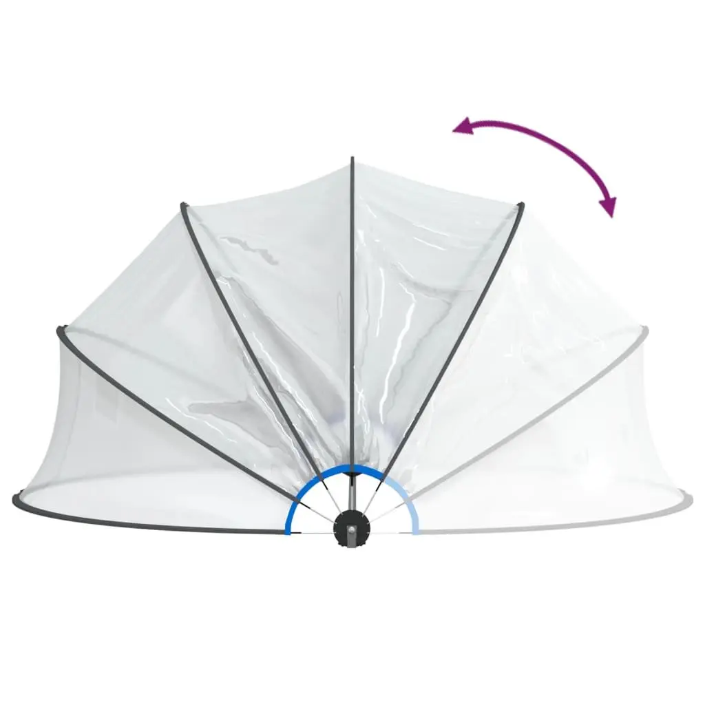 Round Pool Dome 376x188 cm Transparent PVC Cover